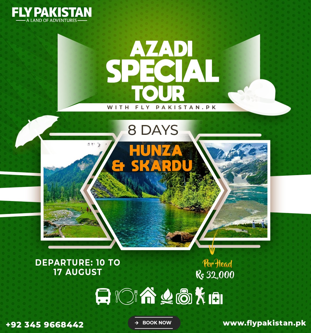Book Deal Azaadi Deal Offer 8 Days Tour To Hunza & Skardu With Naran 